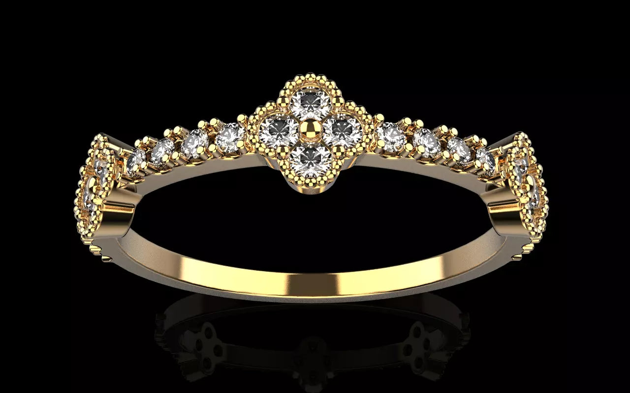 Moissanite Ring 925 Silver Ring Colored Moissanite Jewelry